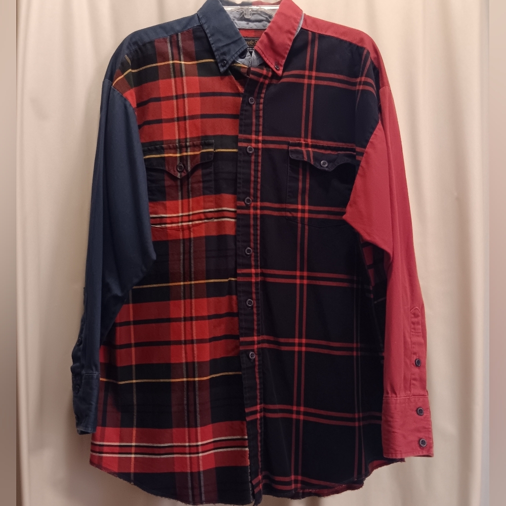 Vintage 90's Mens Panhandle Slim Button Up L/S Shirt Size 16 1/2"-34 Made In USA